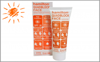 Hamilton QUADBLOCK FACE SPF 30<BR> non greasy sunscreen  light cream, 50gr