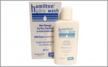 HAMILTON hydro WASH <BR>liquid cleanser, 200ml